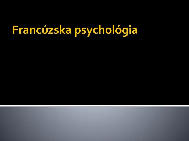 Francúzska psychológia