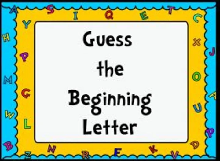 Guess the letter