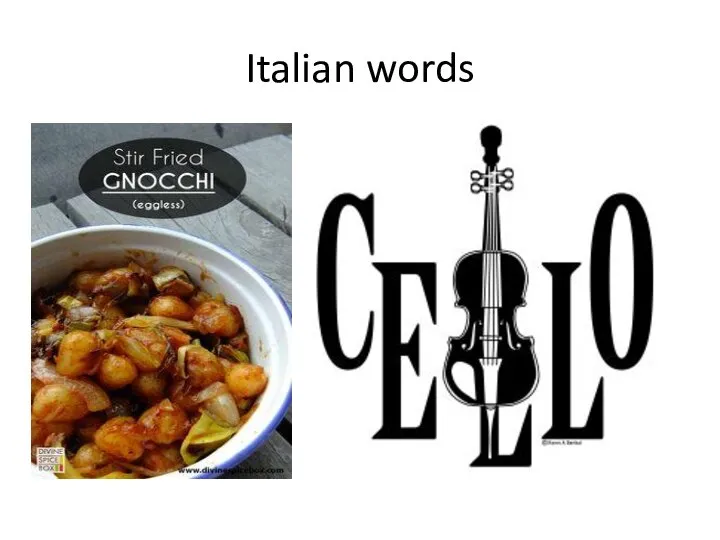 Italian words