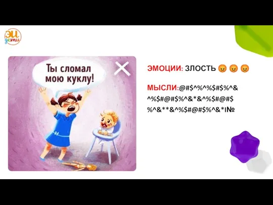 ЭМОЦИИ: ЗЛОСТЬ ? ? ? МЫСЛИ:@#$^%^%$#$%^& ^%$#@#$%^&*&^%$#@#$ %^&**&^%$#@#$%^&*I№