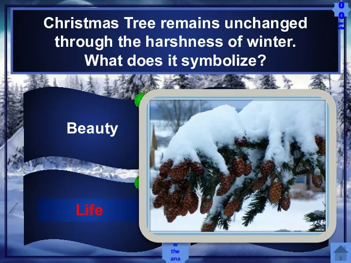 Beauty Life Presents Happiness Christmas Tree remains unchanged through the harshness of