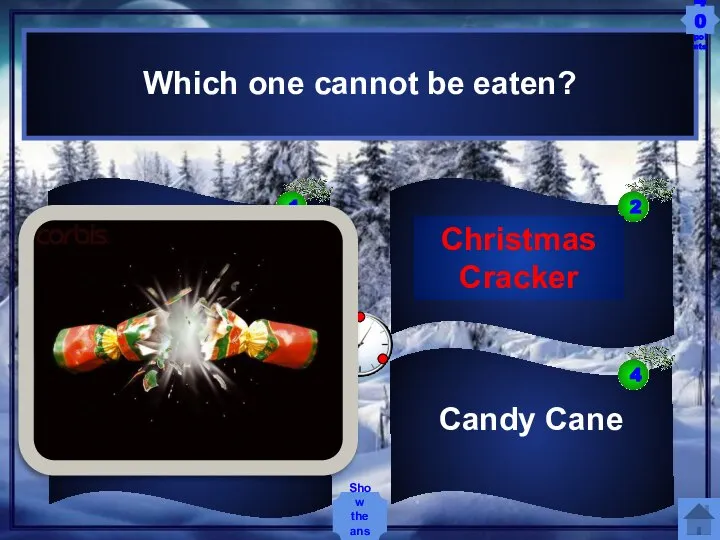 Which one cannot be eaten? Christmas Pudding Gingerbread Man Candy Cane Christmas