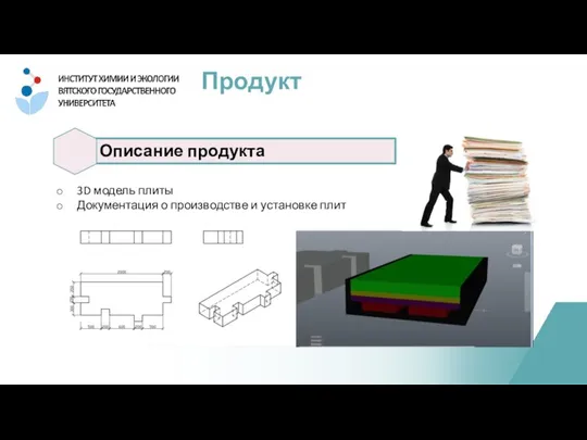 Продукт 3D модель плиты Документация о производстве и установке плит