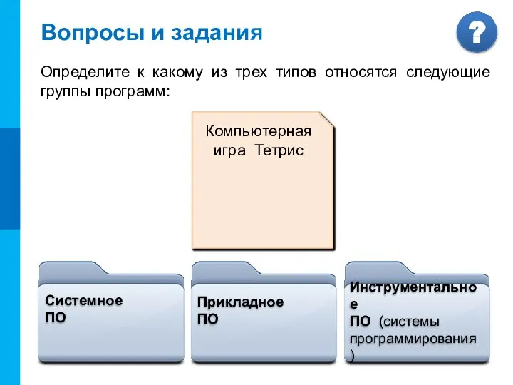 Вопросы и задания Определите к какому из трех типов относятся следующие группы