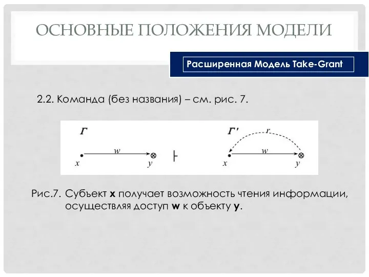 ОСНОВНЫЕ ПОЛОЖЕНИЯ МОДЕЛИ 2.2. Команда (без названия) – см. рис. 7. Субъект