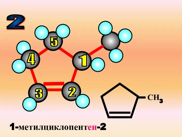 СН3 1 2 3 4 5 1-метилциклопентен-2 2