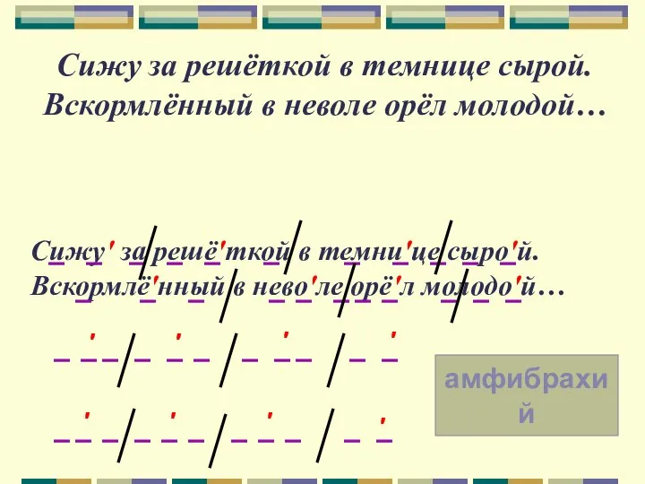 Сижу за решёткой в темнице сырой. Вскормлённый в неволе орёл молодой… Сижу′