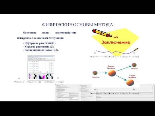 ФИЗИЧЕСКИЕ ОСНОВЫ МЕТОДА Основные виды взаимодействия нейтронов с веществом следующие: - Неупругое