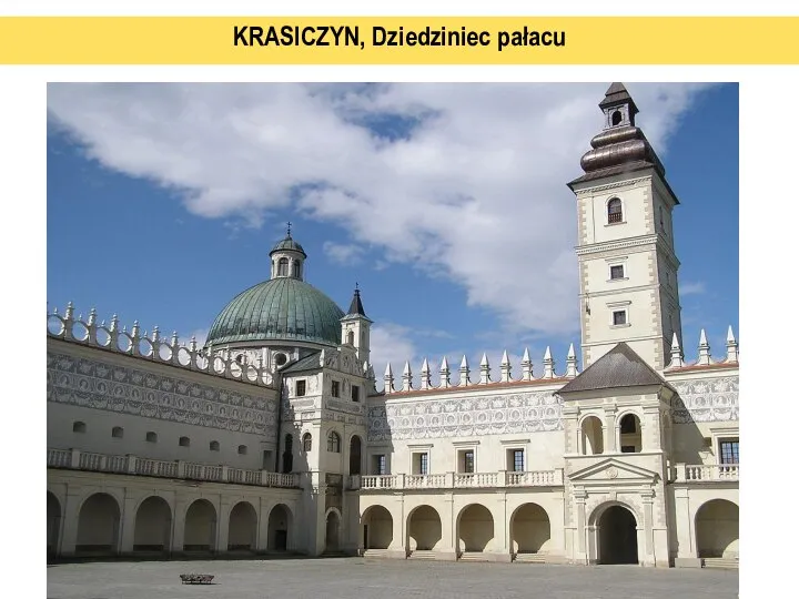 KRASICZYN, Dziedziniec pałacu