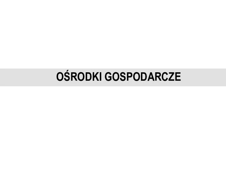 OŚRODKI GOSPODARCZE