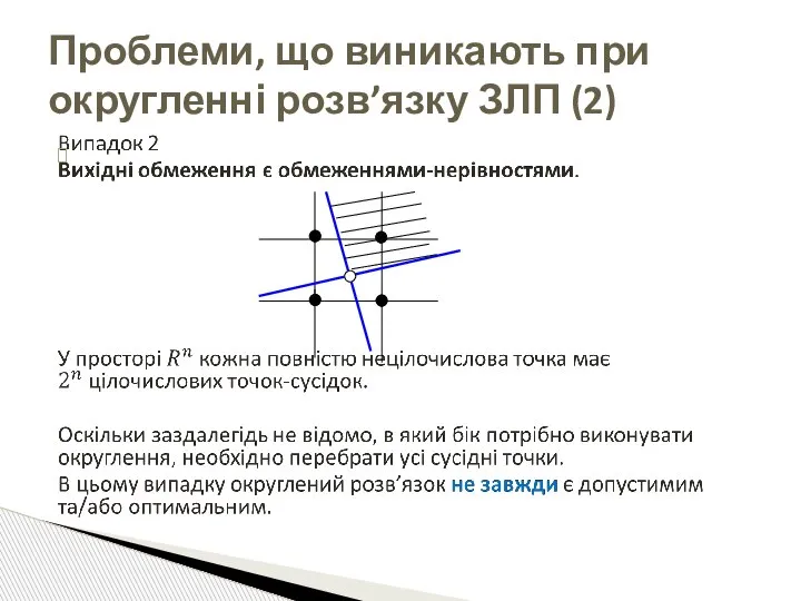 Проблеми, що виникають при округленні розв’язку ЗЛП (2)