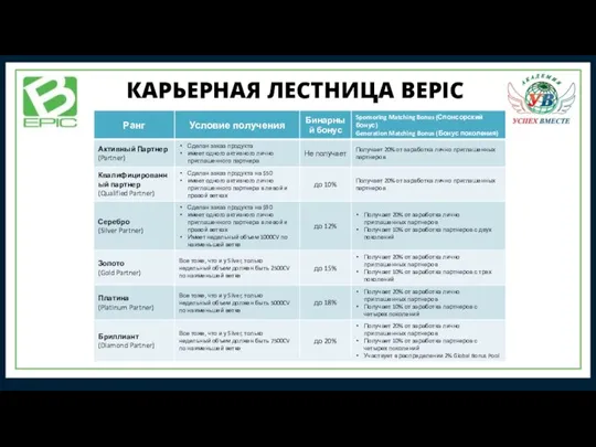 КАРЬЕРНАЯ ЛЕСТНИЦА BEPIC