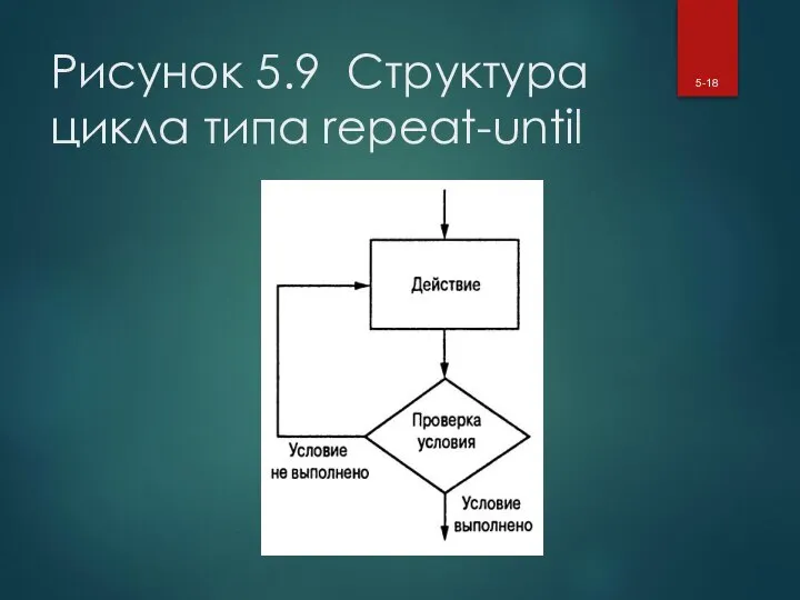 Рисунок 5.9 Структура цикла типа repeat-until 5-