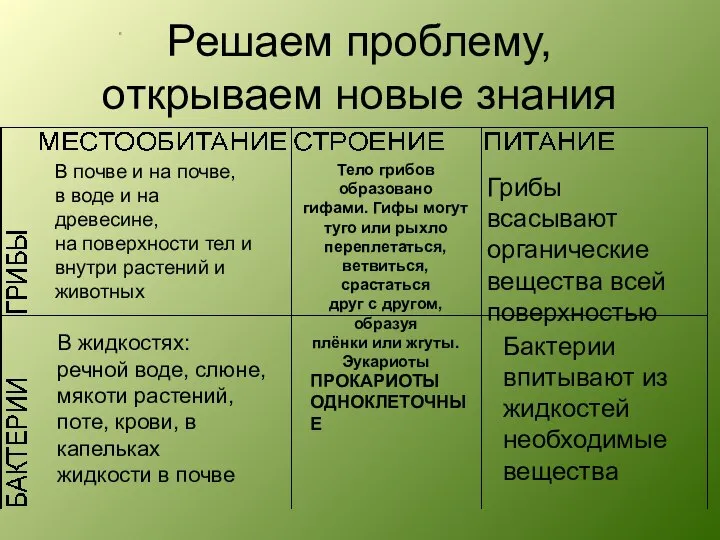 Решаем проблему, открываем новые знания В почве и на почве, в воде