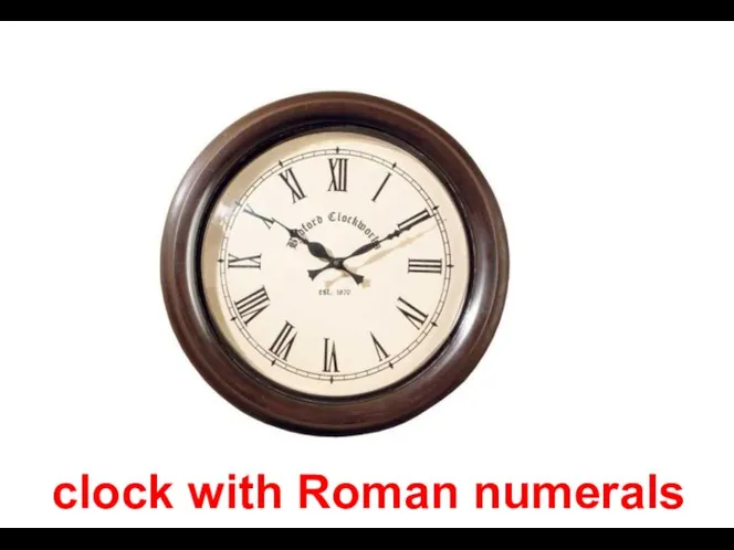 clock with Roman numerals