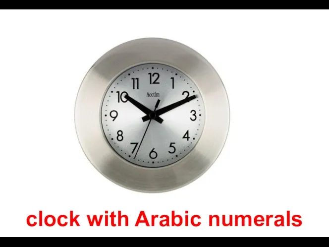 clock with Arabic numerals