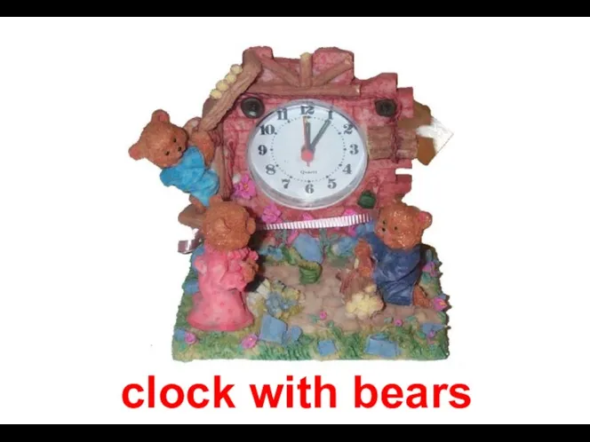 clock with bears