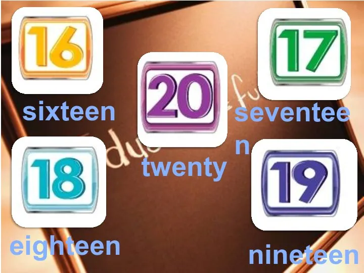 sixteen seventeen eighteen nineteen twenty