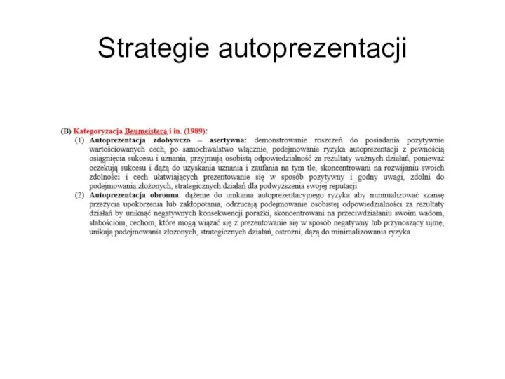 Strategie autoprezentacji