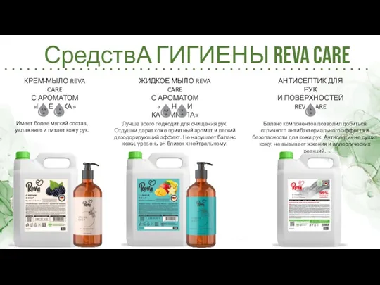 СредствА ГИГИЕНЫ Reva Care КРЕМ-МЫЛО REVA CARE С АРОМАТОМ «ЕЖЕВИКА» ЖИДКОЕ МЫЛО