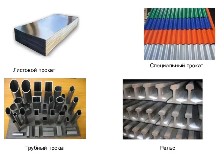 Листовой прокат Специальный прокат Трубный прокат Рельс