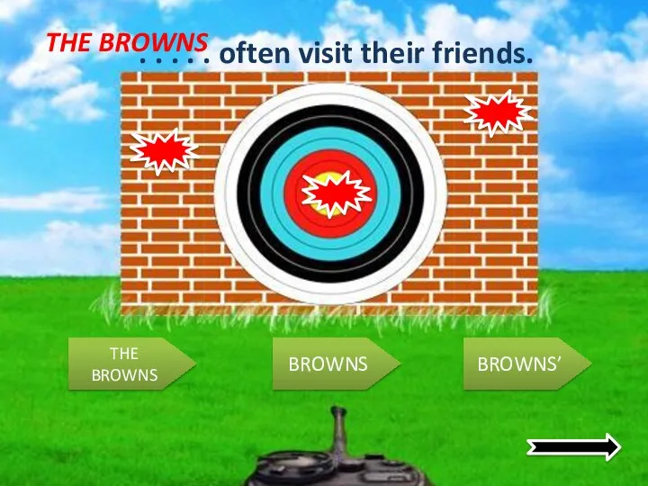 THE BROWNS BROWNS BROWNS’ . . . . . often visit their friends. THE BROWNS