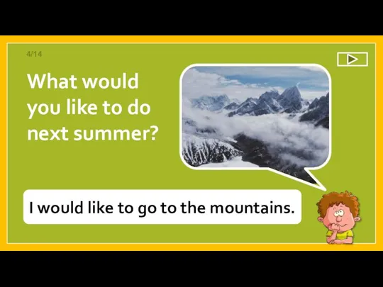 I would like to go to the mountains. What would you like