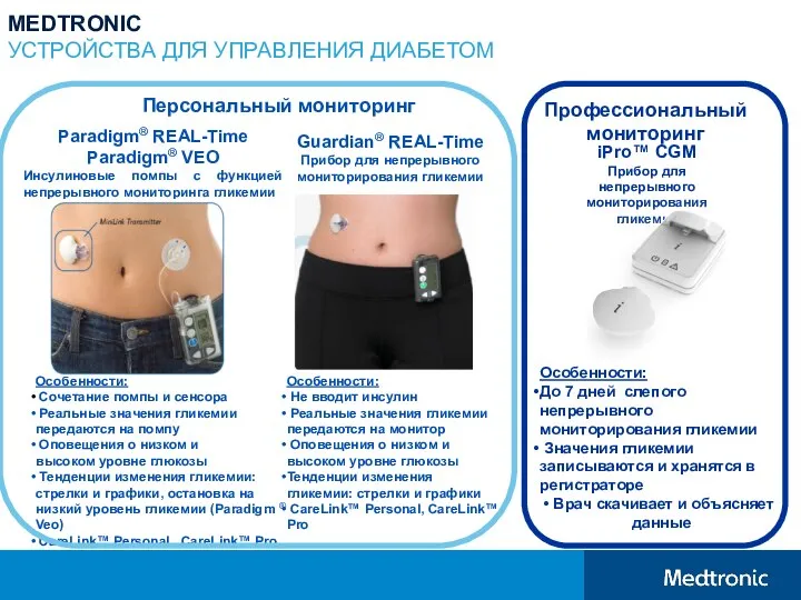 MEDTRONIC УСТРОЙСТВА ДЛЯ УПРАВЛЕНИЯ ДИАБЕТОМ