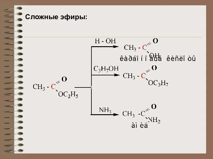 Сложные эфиры: