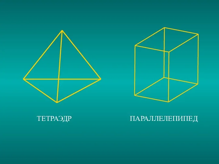 ТЕТРАЭДР ПАРАЛЛЕЛЕПИПЕД