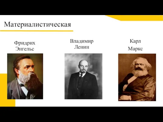 Материалистическая Фридрих Энгельс Владимир Ленин Карл Маркс