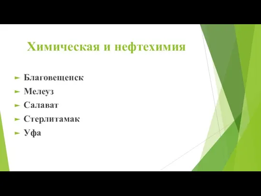 Химическая и нефтехимия Благовещенск Мелеуз Салават Стерлитамак Уфа