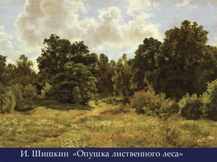 И. Шишкин «Опушка лиственного леса»