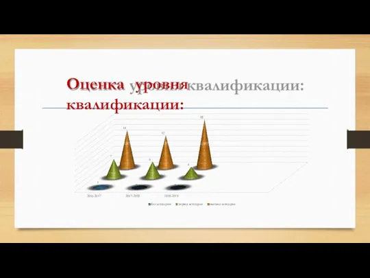 Оценка уровня квалификации: 2016-2017 2017-2018 2018-2019 1 0 0 7 6 4