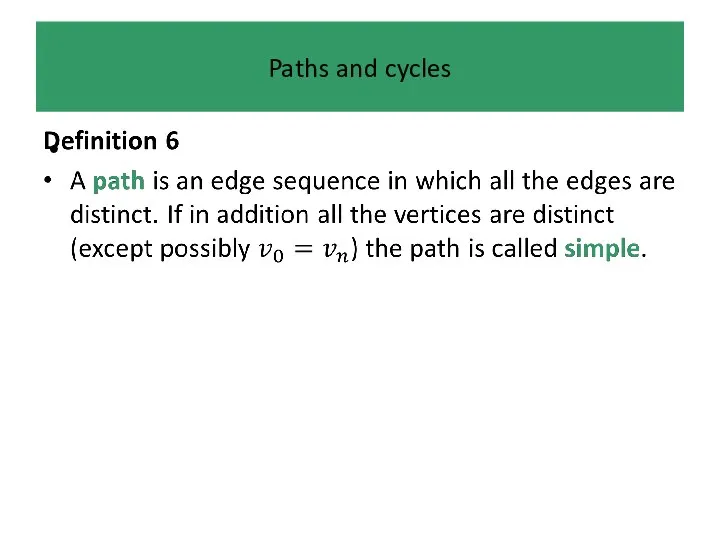 Paths and cycles