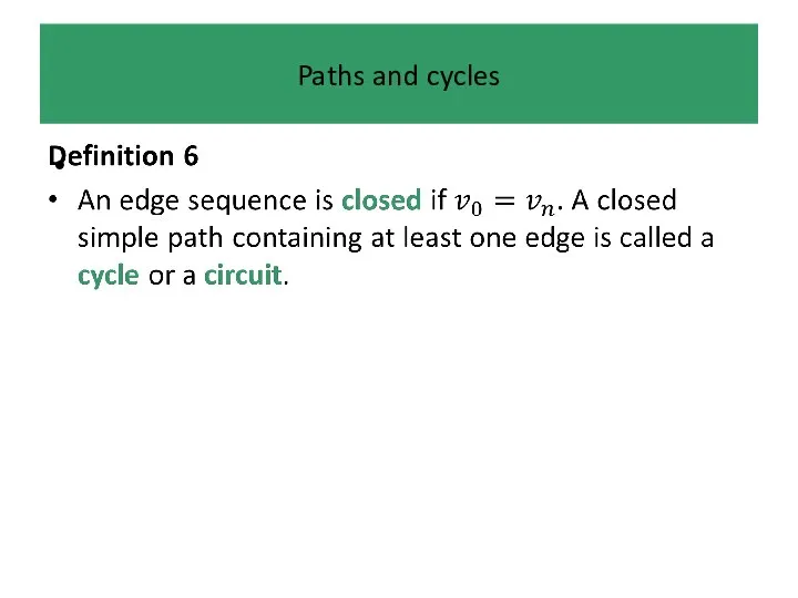 Paths and cycles