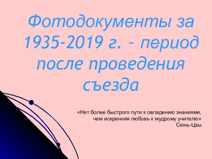 Фотодокументы за 1935-2019 г. – период после проведения съезда «Нет более быстрого