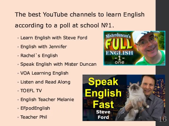 The best YouTube channels to learn English according to a poll at