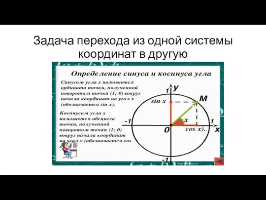 Задача перехода из одной системы координат в другую