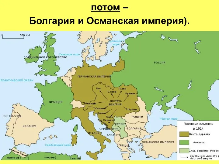 потом – Болгария и Османская империя).