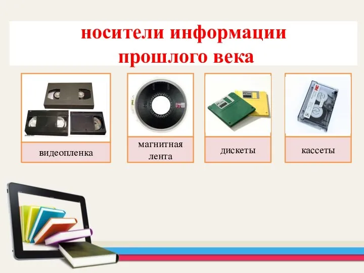 носители информации прошлого века видеопленка магнитная лента дискеты кассеты