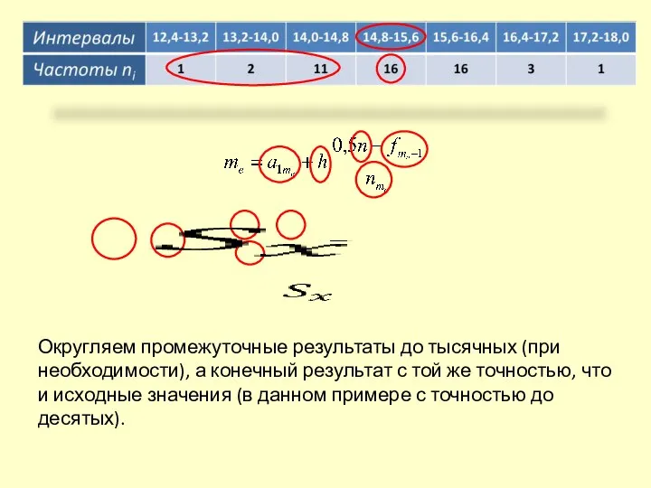 Округляем промежуточные результаты до тысячных (при необходимости), а конечный результат с той