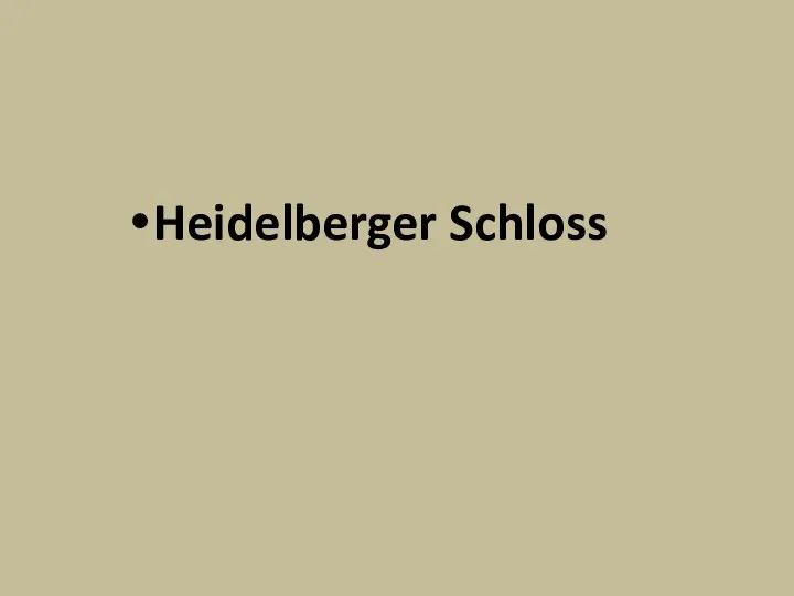 Heidelberger Schloss