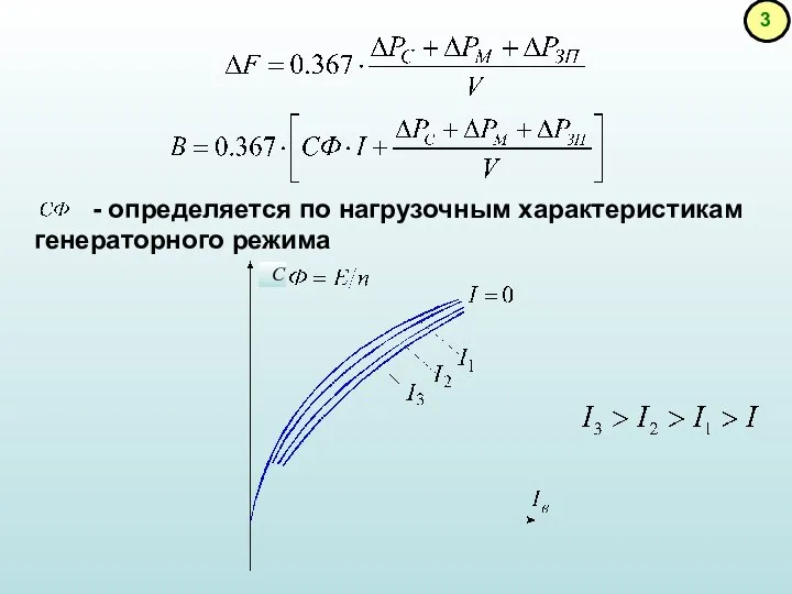 - определяется по нагрузочным характеристикам генераторного режима