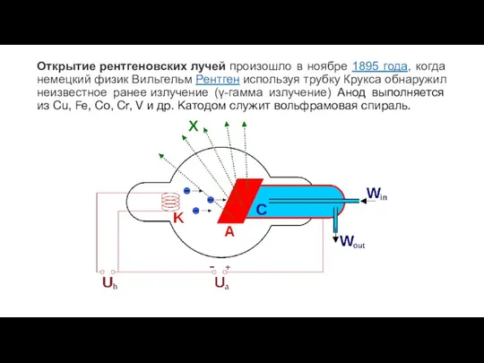 Открытие рентгеновских лучей произошло в ноябре 1895 года, когда немецкий физик Вильгельм