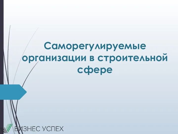 Саморегулируемые организации в строительной сфере