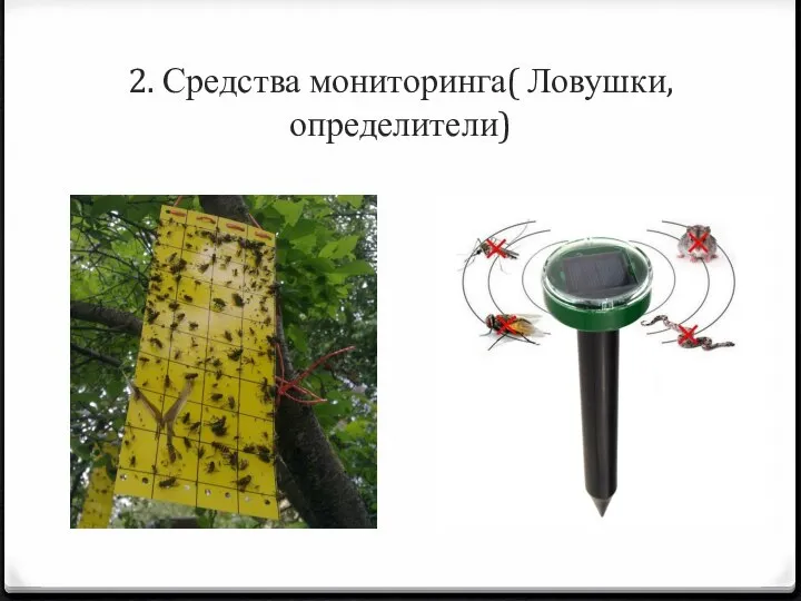 2. Средства мониторинга( Ловушки, определители)