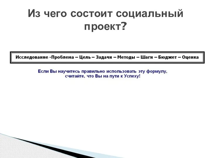 Из чего состоит социальный проект?