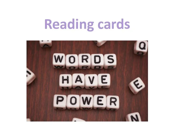 Reading cards