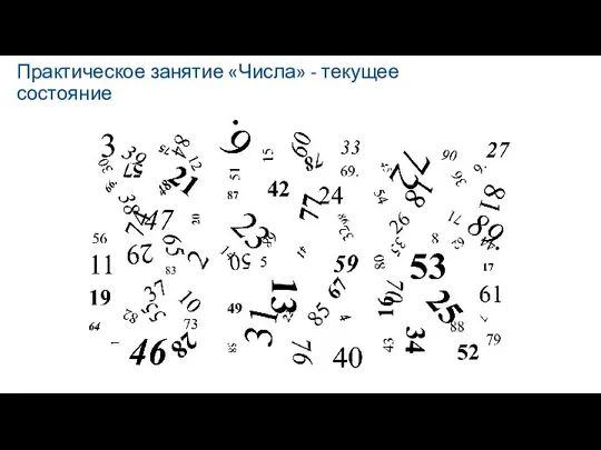 Практическое занятие «Числа» - текущее состояние